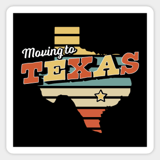 Moving to Texas Retro Vintage Sticker